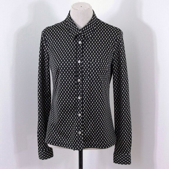 Vintage 1990s Dolce and Gabbana blouse sz L, J&ANS polyester ladies dress shirt - Picture 2 of 9